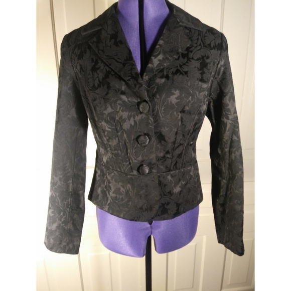 George Jackets & Blazers - Fitted brocade black jacket blazer